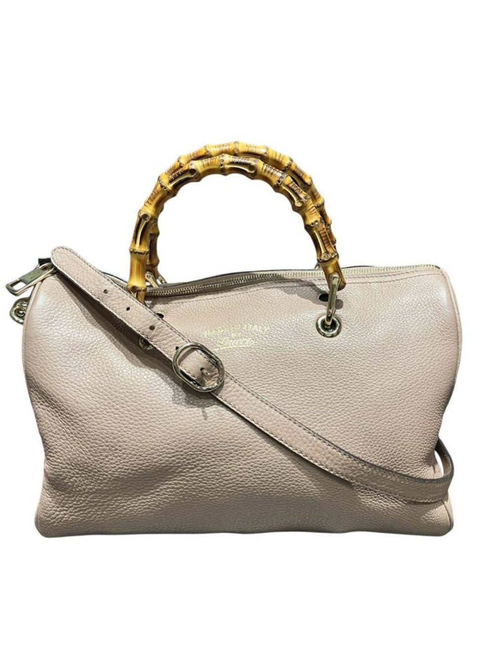 Gucci 2-Way Boston Bag Bamboo Leather